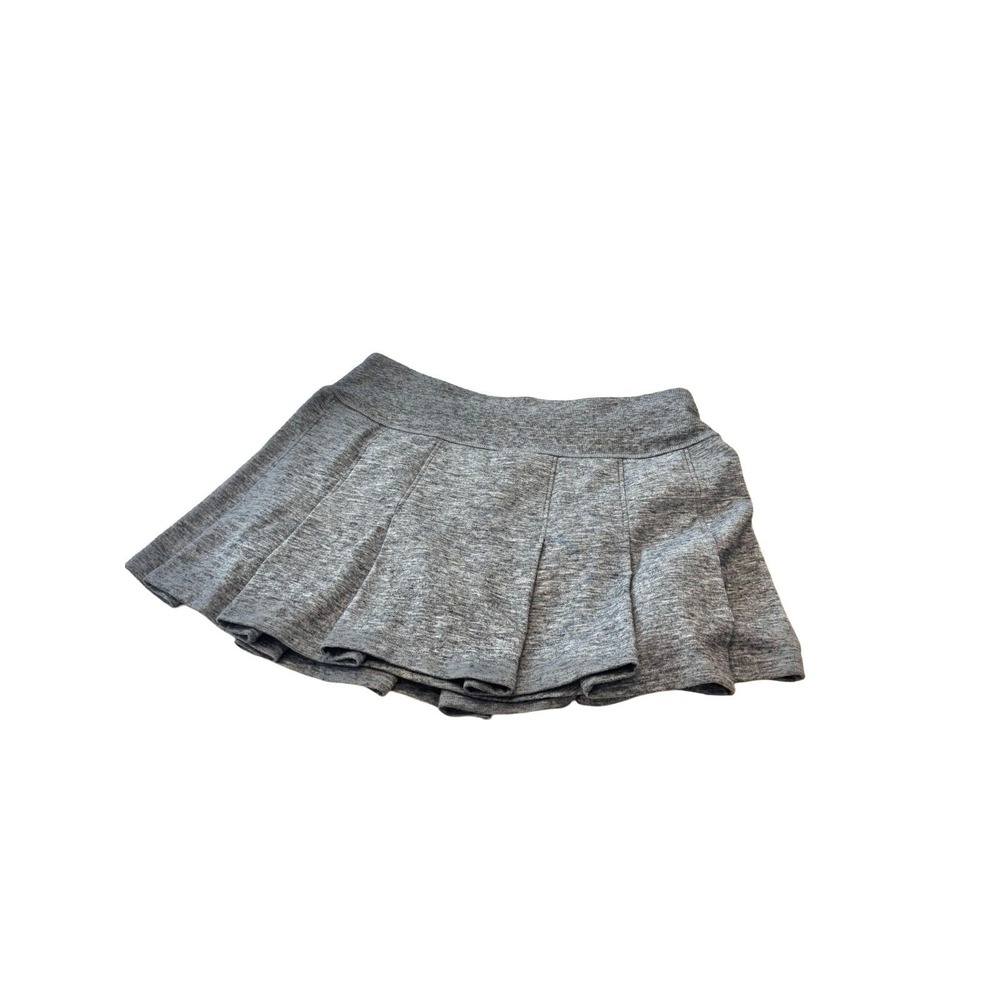 Brooks Drilayer Gray Wool Blend Pleated Mini Skirt Large Women's Athletic Chic
